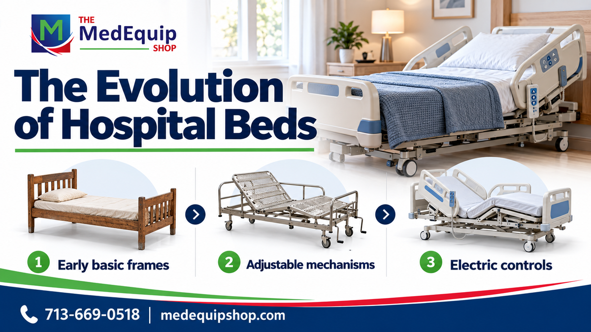 The Evolution of Hospital Beds — article cover infographic
