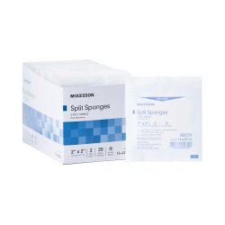 Mckesson Drain Split Sponge McKesson 2 X 2 Inch