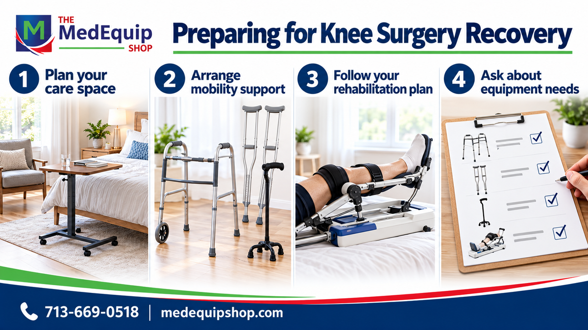 Preparing for Knee Surgery Recovery — article infographic infographic