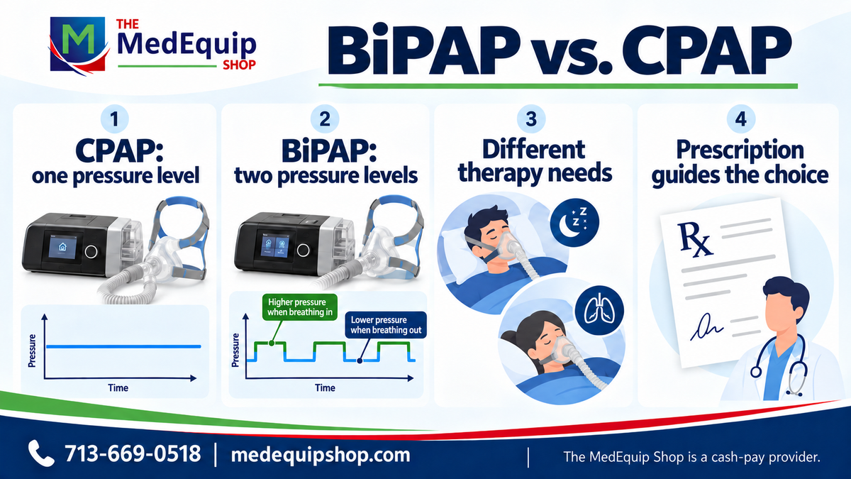 BiPAP vs. CPAP — illustrated key points