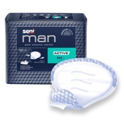 Bladder Control Pad Seni® Man Active 8 - 9/10 X 10 - 3/5 Inch Moderate Absorbency Super Absorbent Core One Size Fits Most - MedEquip ShopIncontinenceS-A015-US1