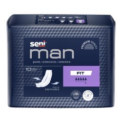 Bladder Control Pad Seni® Man Active 8 - 9/10 X 10 - 3/5 Inch Moderate Absorbency Super Absorbent Core One Size Fits Most - MedEquip ShopIncontinenceS-FT10-US1