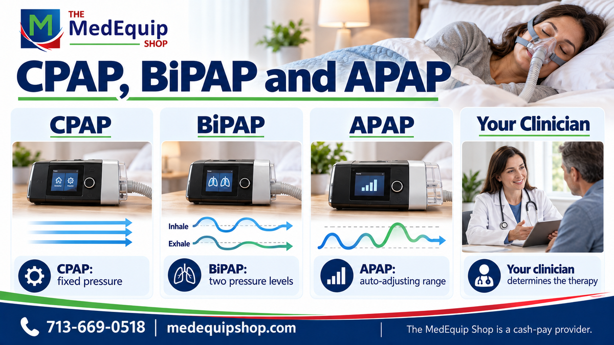 CPAP, BiPAP and APAP — article infographic infographic