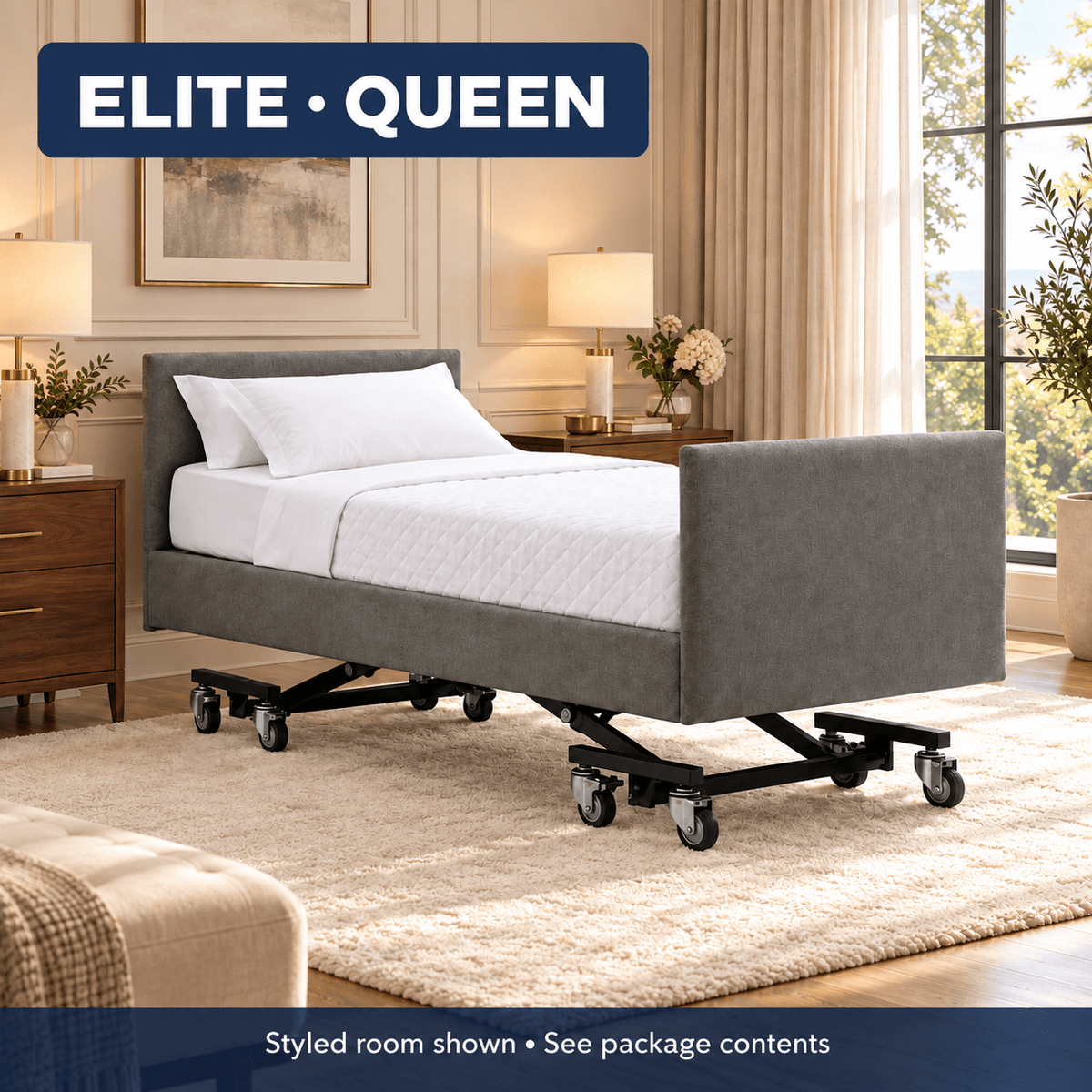 Elite Icare Homecare Bed Bundle (Queen) - MedEquip ShopElite Hospital BedsBED07040401