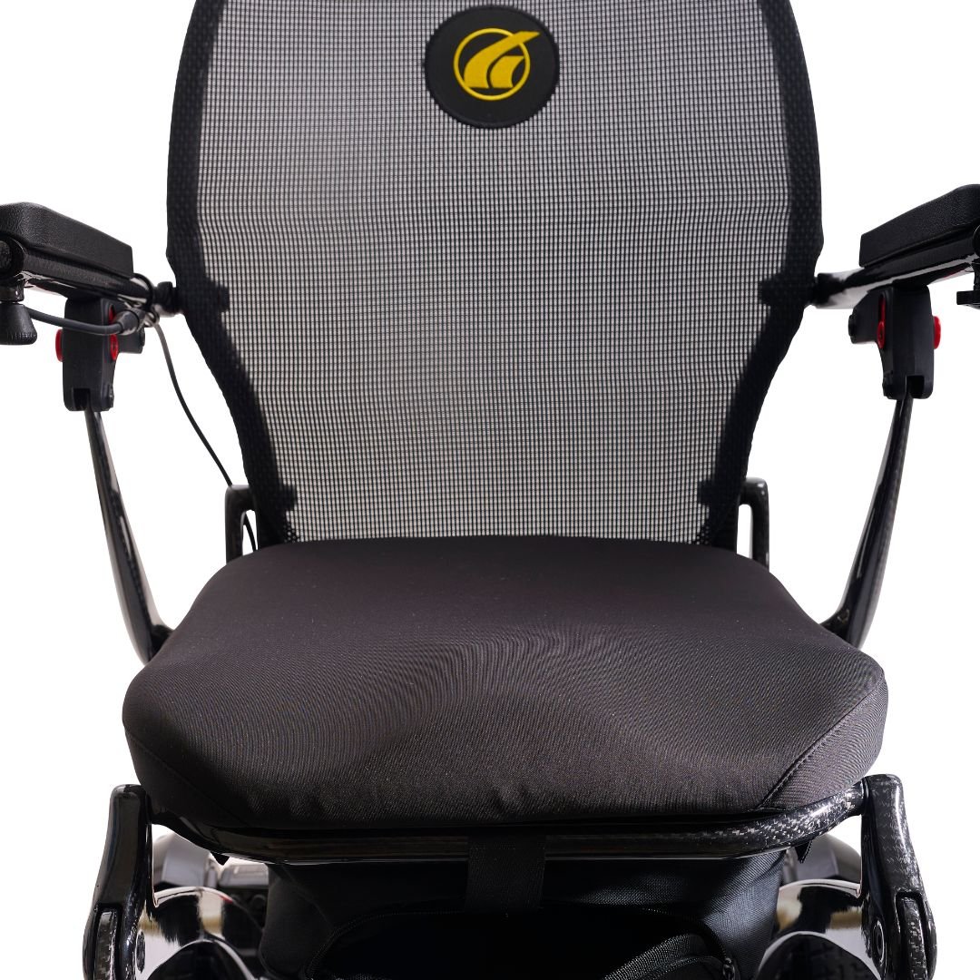 Golden technology Cricket - Foldable Power Wheelchair - Carbon Fiber - MedEquip ShopPortable Travel Power WheelchairsGP302B - STD - CAR - BLK
