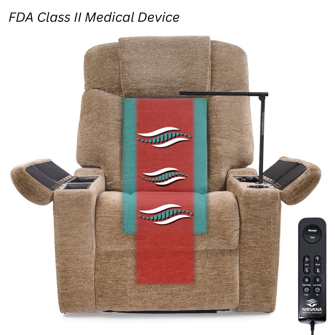 Golden technology lift chair PR447 Rhea Medium Ashton Lagoon KD Heat Air Massage - MedEquip ShopLift ChairsPR447-MED-STD-SLA