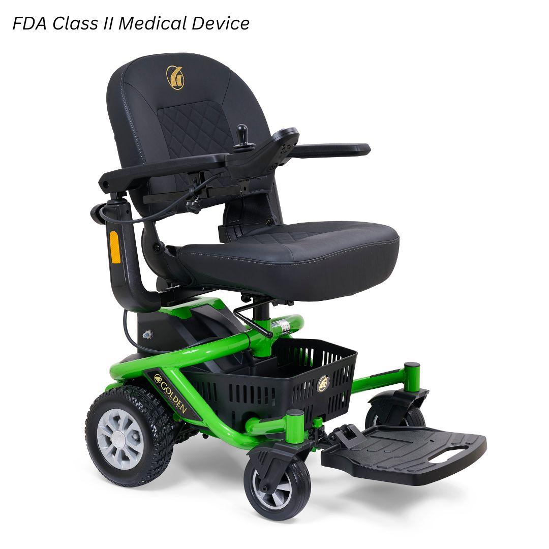 Golden technology Lite Rider Envy Power wheelchair - MedEquip ShopPortable Travel Power WheelchairsGP162B-STD-RED-BLK-3
