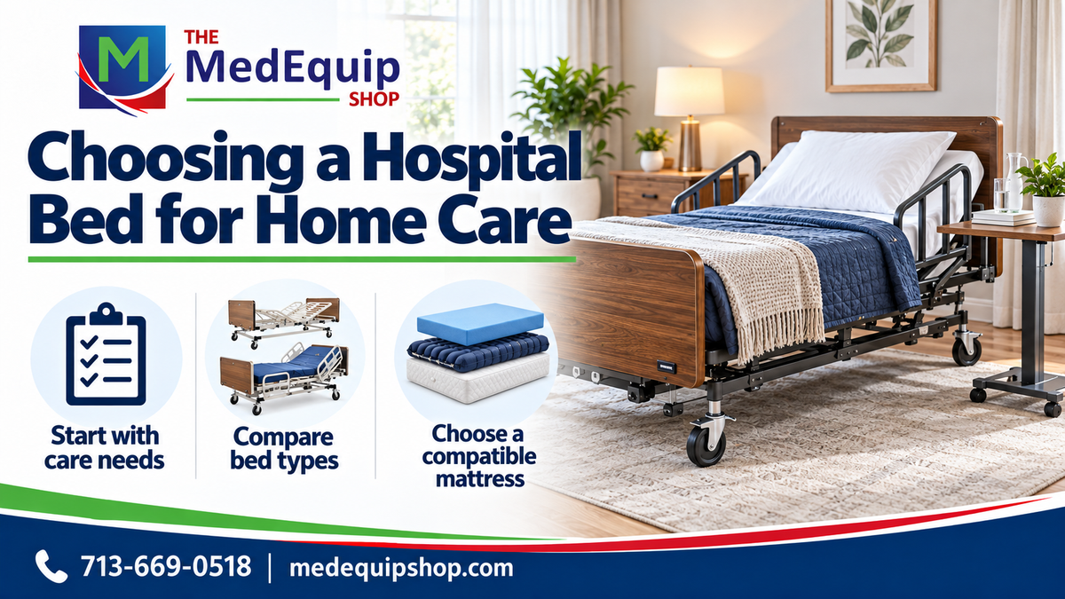 Choosing a Hospital Bed for Home Care — article cover infographic