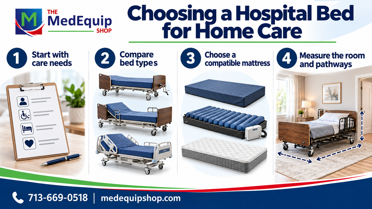 Choosing a Hospital Bed for Home Care — article infographic infographic