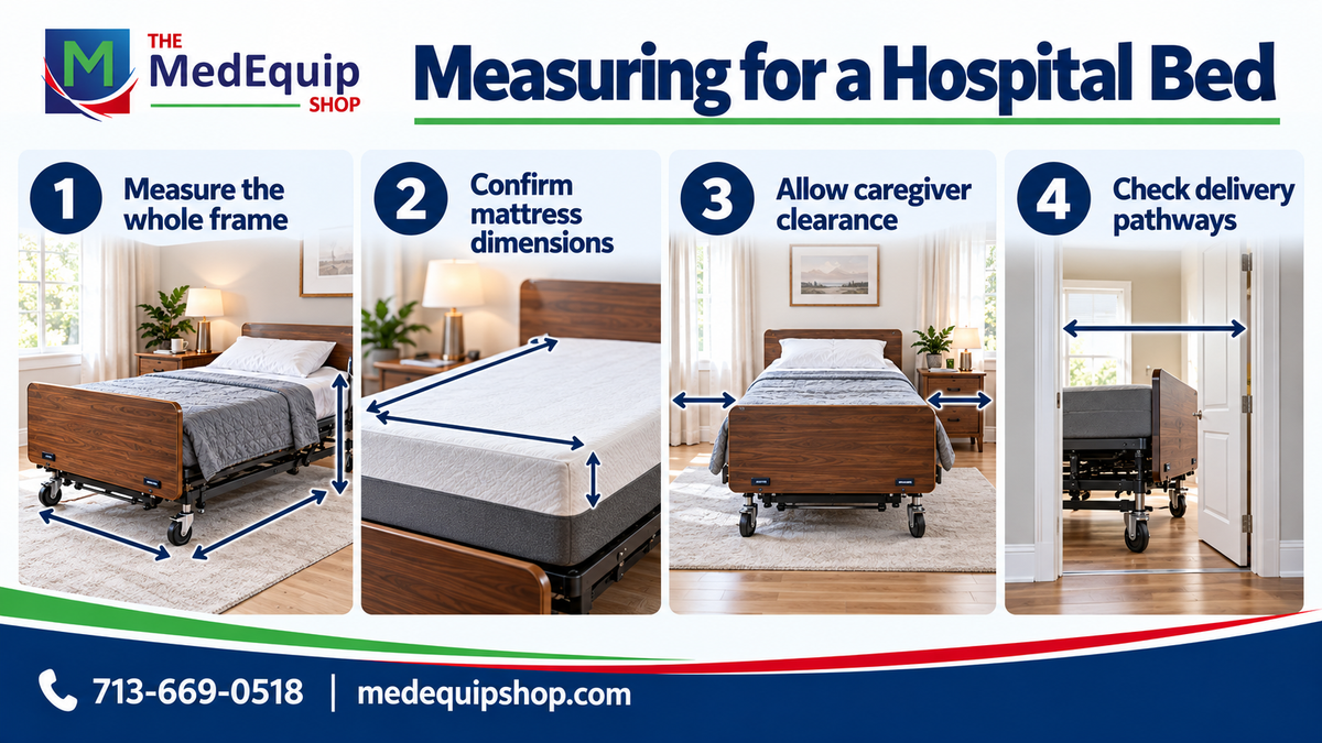 Measuring for a Hospital Bed — article infographic infographic