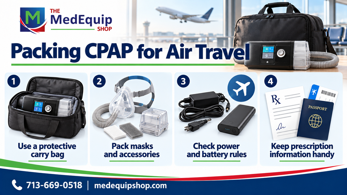 Packing CPAP for Air Travel — article infographic infographic