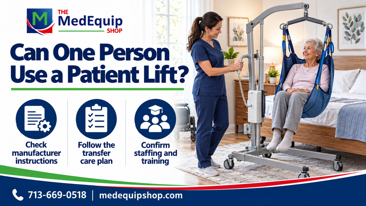 Can One Person Use a Patient Lift? — article cover infographic
