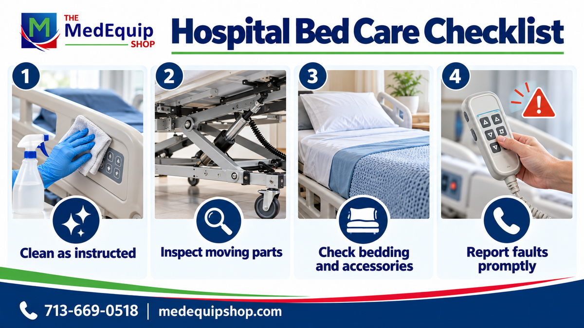 Hospital Bed Care Checklist — article infographic infographic