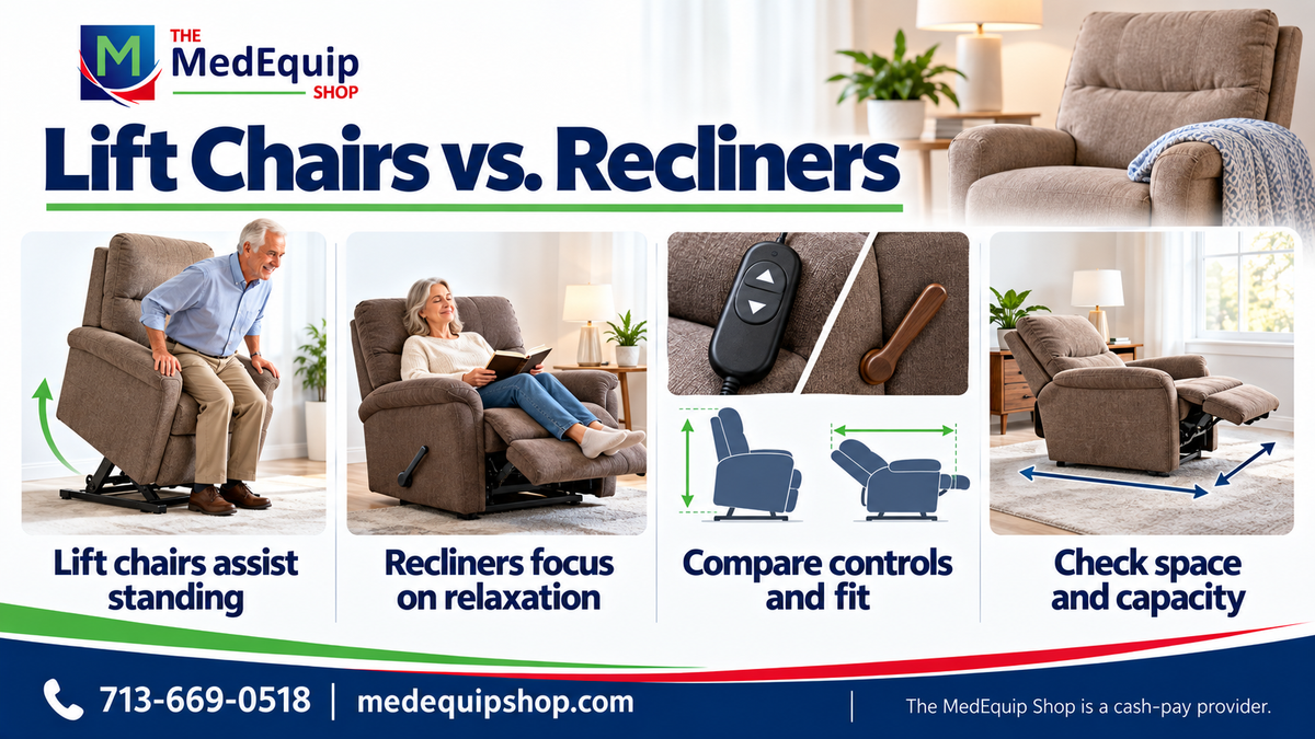 Lift Chairs vs. Recliners — illustrated article summary