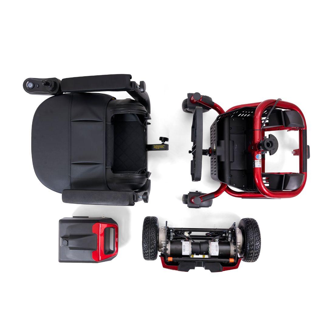 Lite Rider Envy Red with Black Seat GP162B - STD - RED - BLK - MedEquip ShopPortable Travel Power WheelchairsGP162B - STD - RED - BLK - 1
