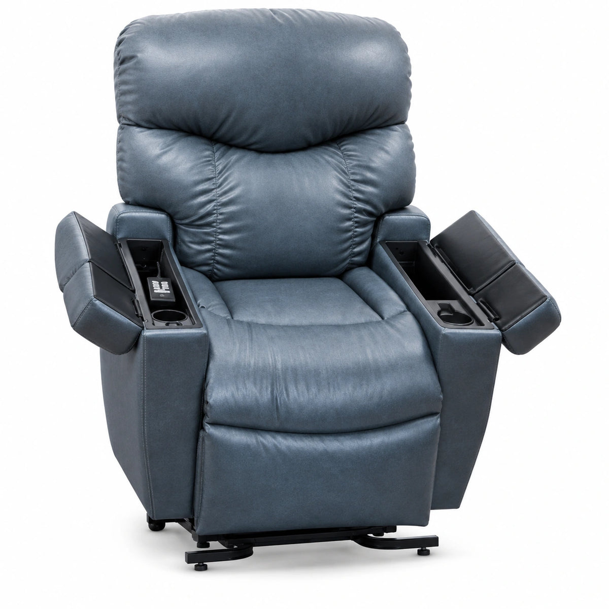 Golden PR511 large lift chair in blue-gray upholstery