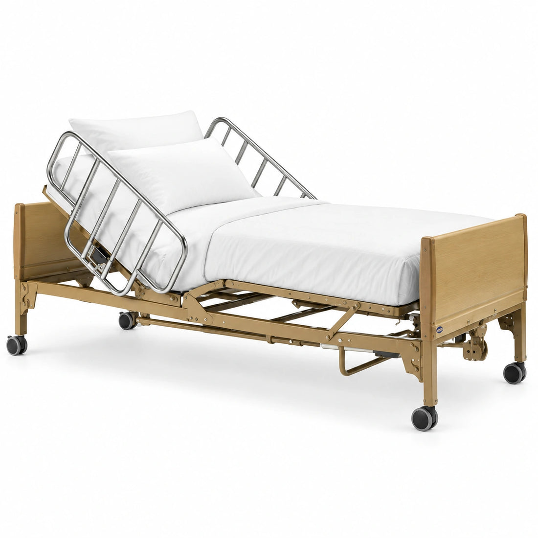 hospital beds rental equipment on white background