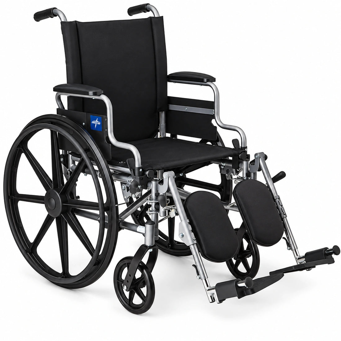 manual wheelchairs and power wheelchairs rental equipment on white background