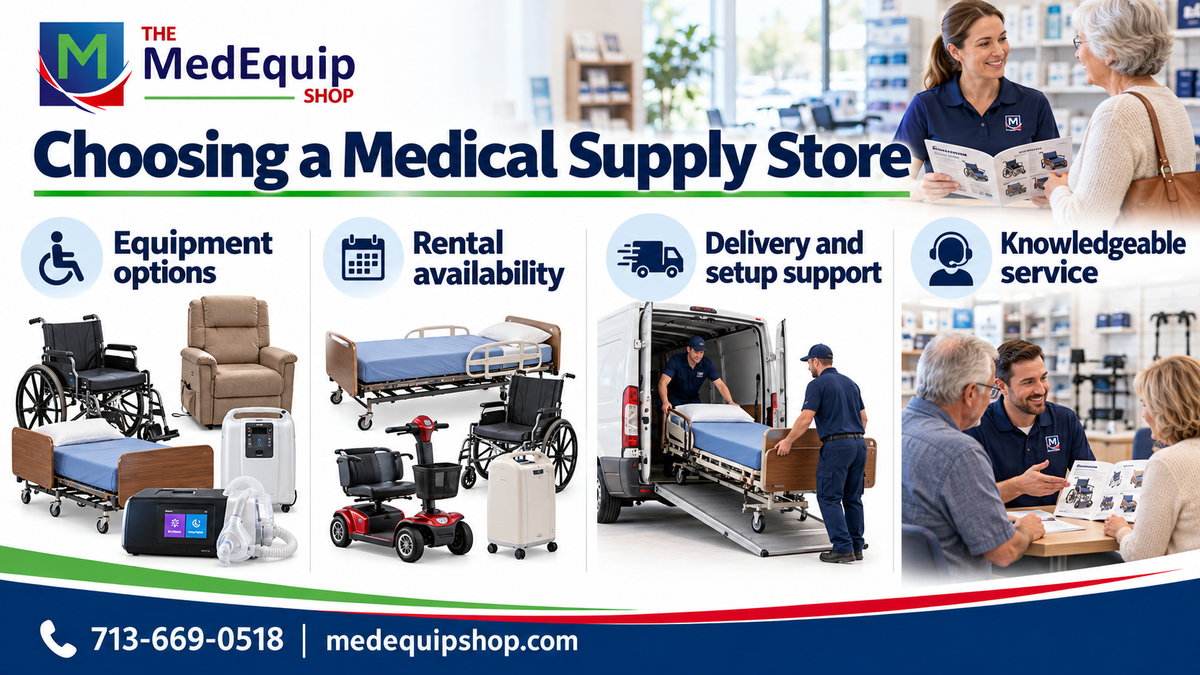 Choosing a Medical Supply Store — illustrated article summary