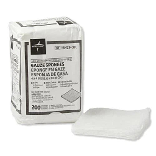 Medline Gauze Sponge, 8-Ply, 4" x 4"