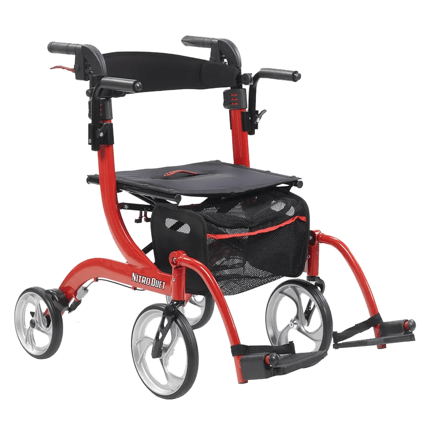 Nitro Duet Rollator and Transport Chair by Drive - MedEquip ShopTransport WheelchairsRTL10266DT