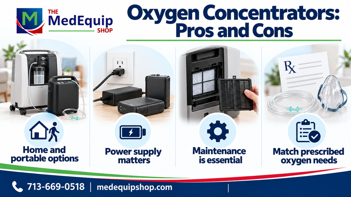 Oxygen Concentrators: Pros and Cons — article infographic infographic