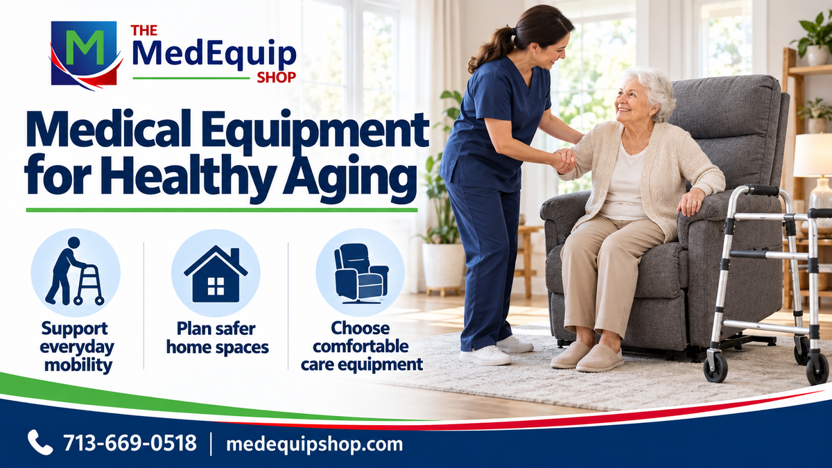 Medical Equipment for Healthy Aging — article cover infographic