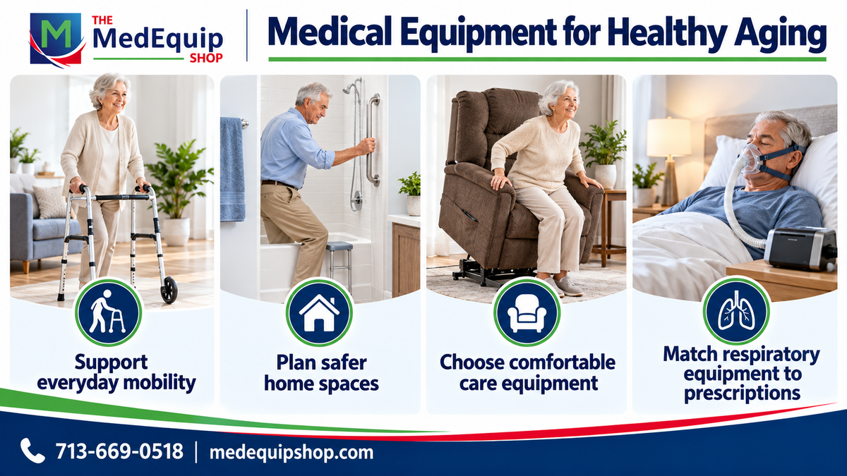 Medical Equipment for Healthy Aging — article infographic infographic