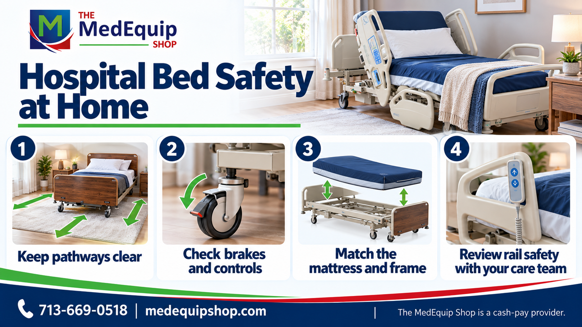 Hospital Bed Safety at Home — article infographic infographic