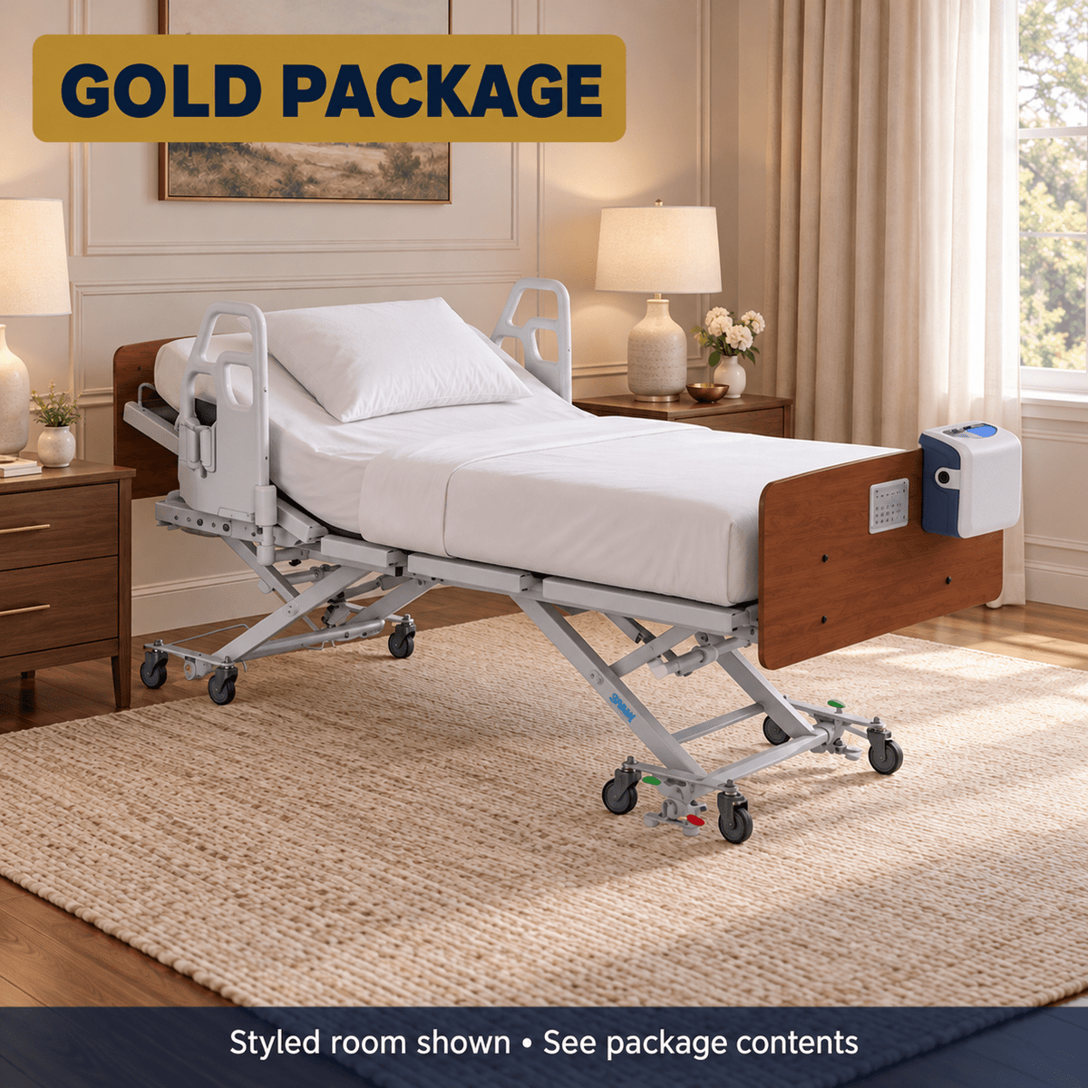 Span America 36" Advantage Bed Deluxe Gold Package - MedEquip ShopDeluxe Hospital BedsBED04030103