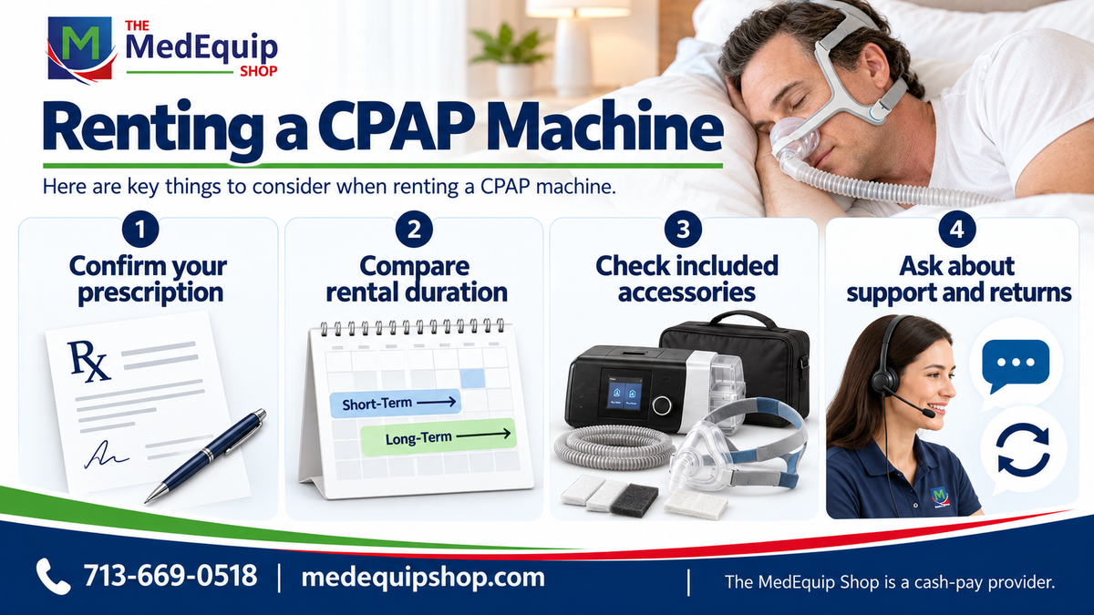 Renting a CPAP Machine — article infographic infographic