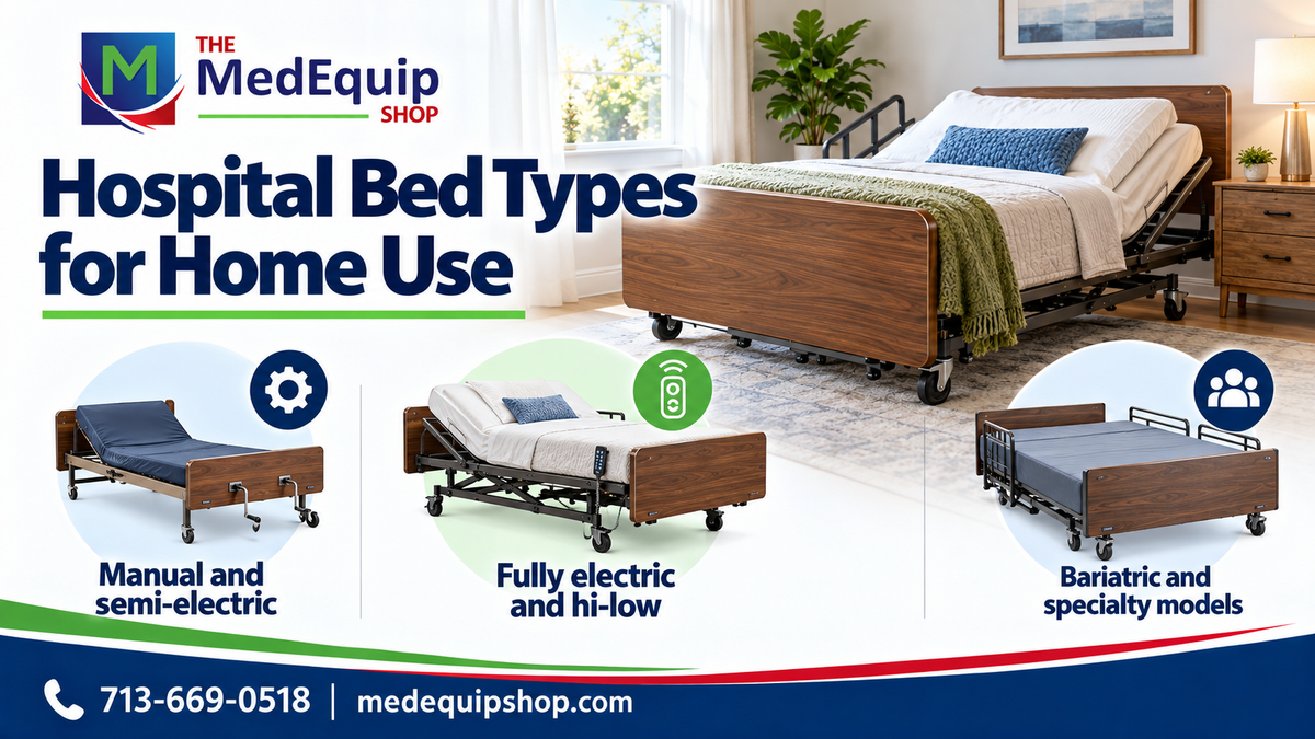 Hospital Bed Types for Home Use — article cover infographic