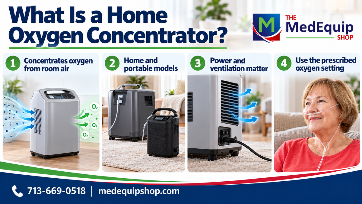 What Is a Home Oxygen Concentrator? — article infographic infographic