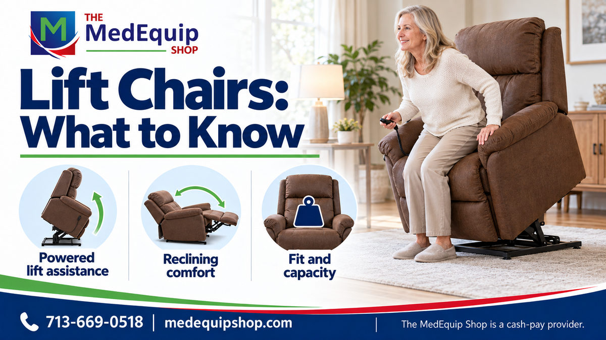 Lift Chairs: What to Know — article cover infographic