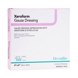 Xeroform Petrolatum Impregnated Dressing Xeroform™ Square 4 X 4 Inch Sterile, each - MedEquip ShopWound Care24440